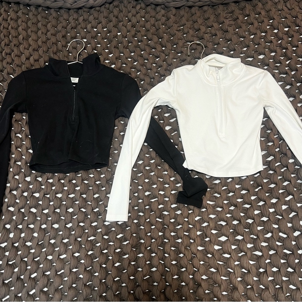 Sunday Best Black and White Long Sleeve Tees